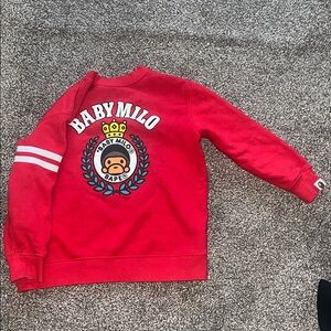 Bape Baby Milo Red Crewneck